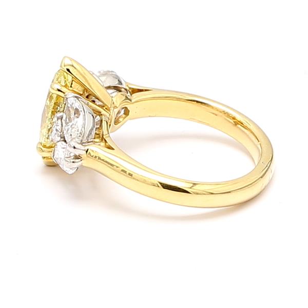 Platinum and 18K Yellow Gold Marquise Diamond Semi-Mount, 0.90 ct tw – view 4