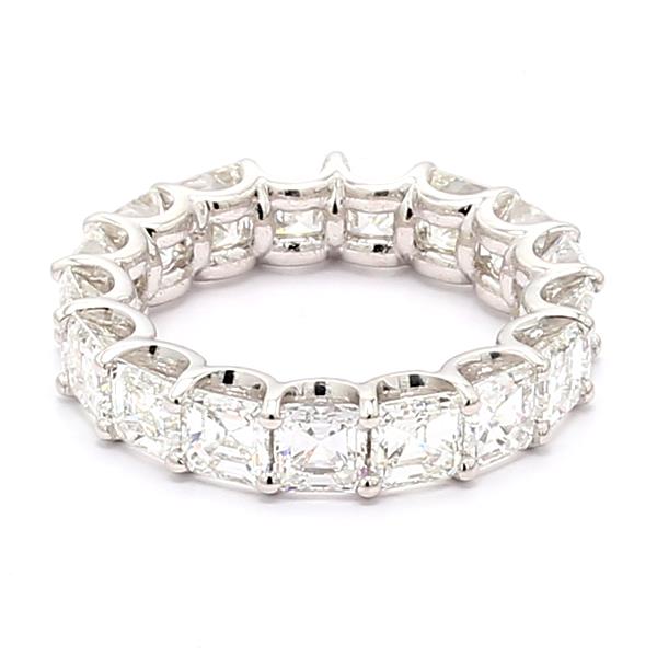 Platinum Asscher-Cut Diamond Eternity Band, 7.04 ct tw – view 2