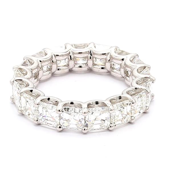 Platinum Asscher-Cut Diamond Eternity Band, 7.04 ct tw – view 3