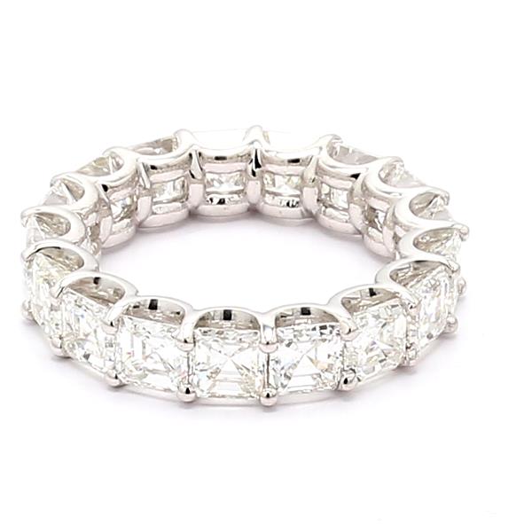Platinum Asscher-Cut Diamond Eternity Band, 7.04 ct tw – view 4