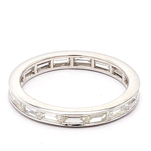Platinum Baguette Diamond Eternity Band, 1.20 ct tw