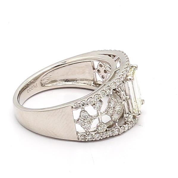Platinum Baguette Diamond Ring, 1.61 ct tw