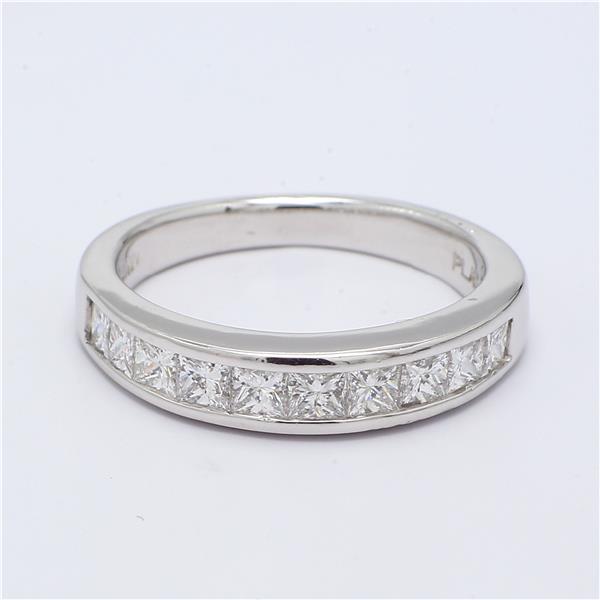 Platinum Channel-Set Princess-Cut Diamond Band, 0.70 ct tw
