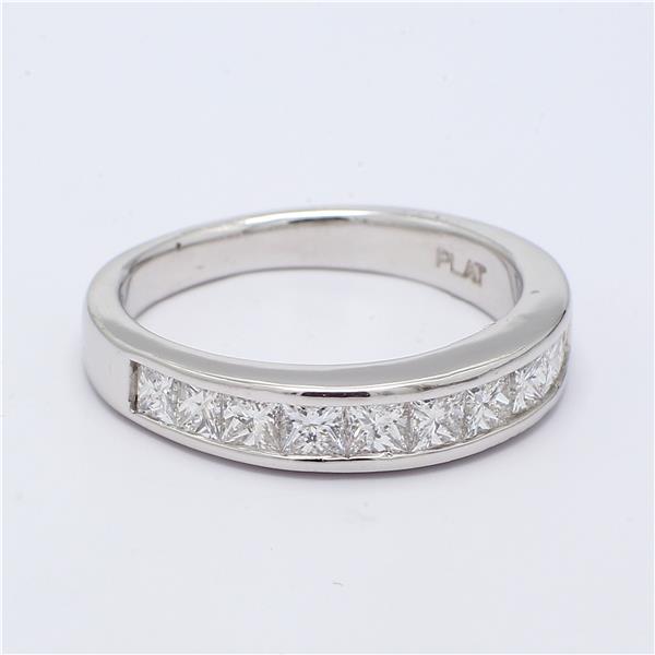 Platinum Channel-Set Princess-Cut Diamond Band, 0.70 ct tw – view 3