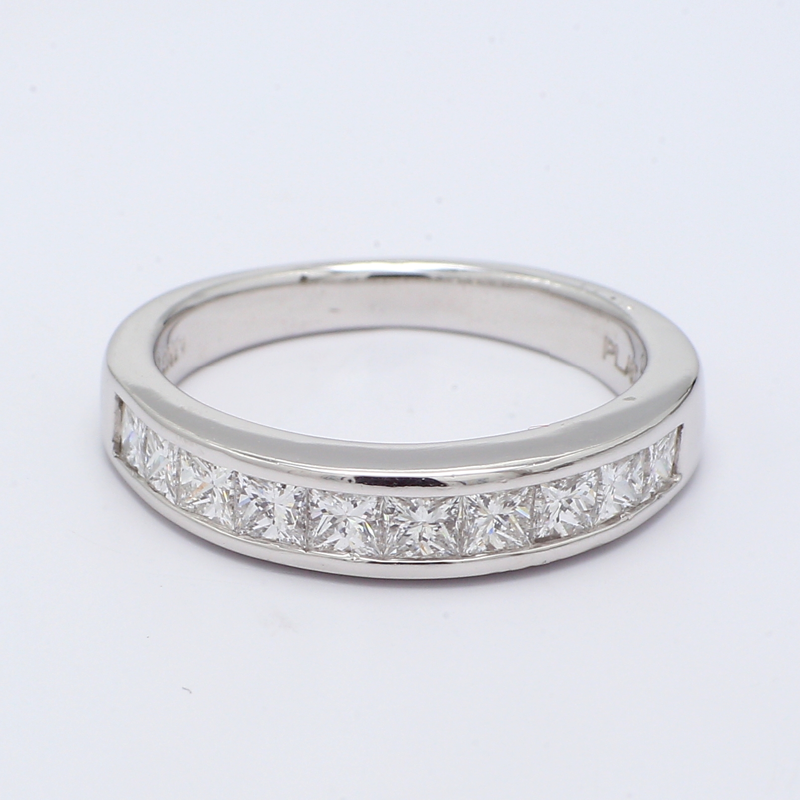 Platinum Channel-Set Princess-Cut Diamond Band, 0.70 ct tw