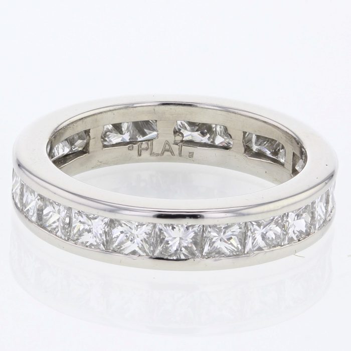Platinum Channel Set Princess Diamond Eternity Band, 1.20 ct tw