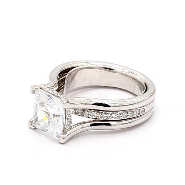 Platinum Diamond Semi-Mount, 0.26 ct tw – view 2