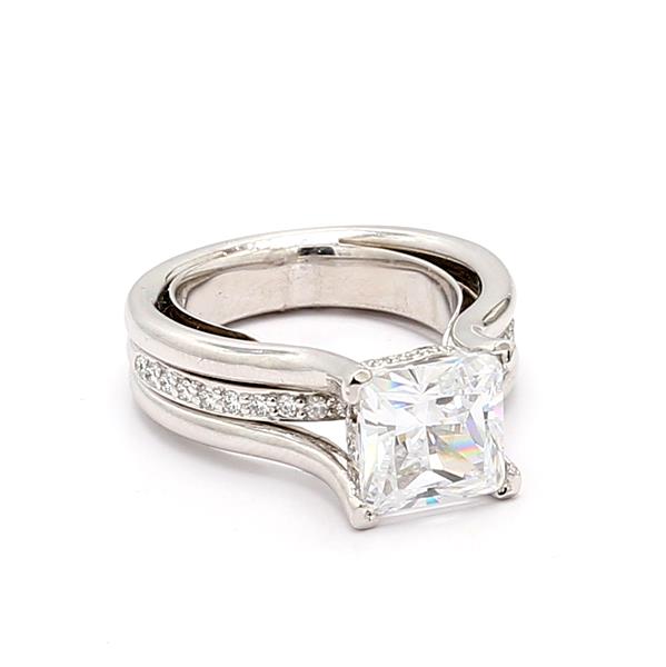 Platinum Diamond Semi-Mount, 0.26 ct tw – view 3