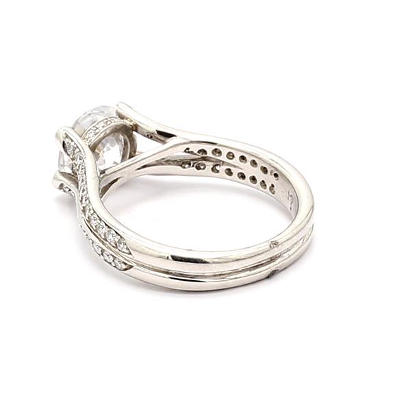 Platinum Diamond Semi-Mount, 0.43 ct tw – view 2