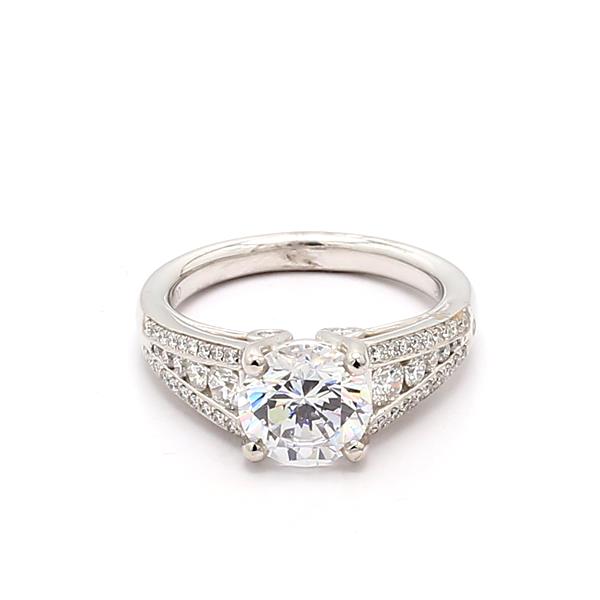 Platinum Diamond Semi-Mount, 0.53 ct tw