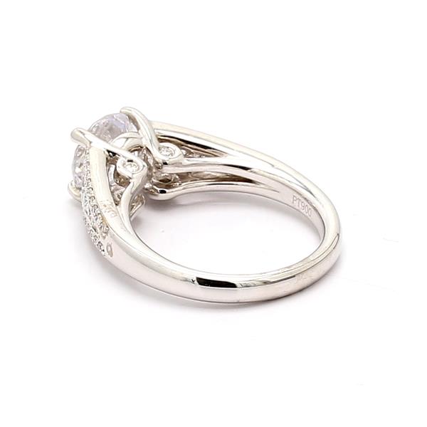 Platinum Diamond Semi-Mount, 0.53 ct tw – view 2
