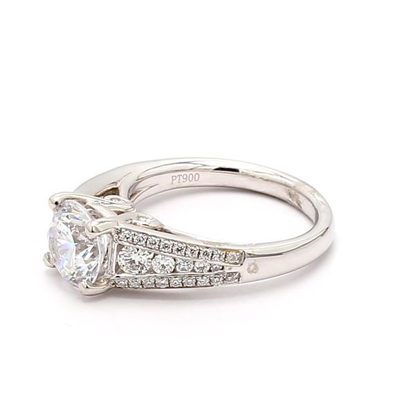 Platinum Diamond Semi-Mount, 0.53 ct tw – view 4