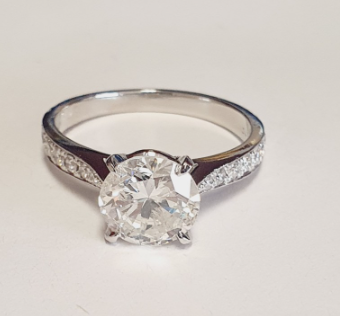 Platinum Diamond Semi-Mount, 0.80 ct tw