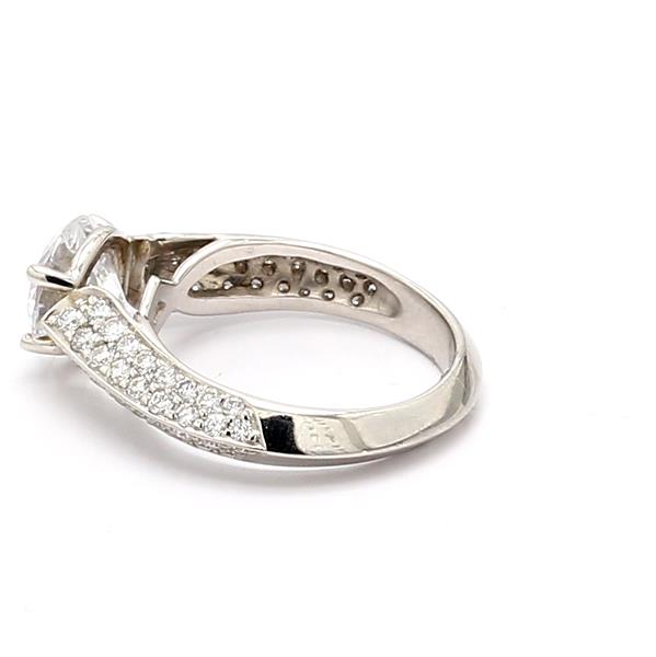 Platinum Diamond Semi-Mount, 0.92 ct tw – view 3