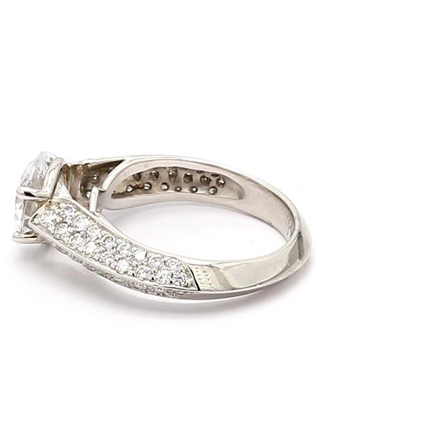 Platinum Diamond Semi-Mount, 0.92 ct tw – view 4
