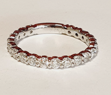Platinum Diamond Three-Quarter Band, 1.40 ct tw