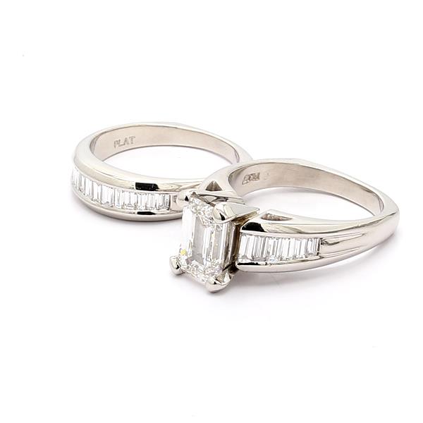 Platinum Diamond Wedding Set, 1.00 ct tw – view 2