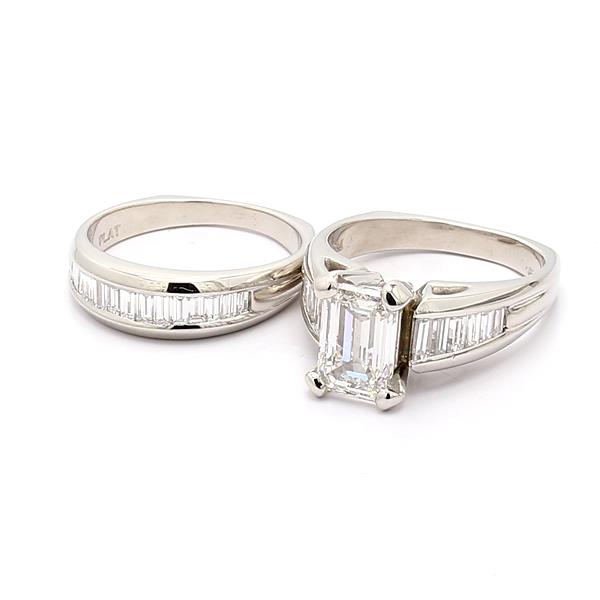 Platinum Diamond Wedding Set, 1.00 ct tw – view 3