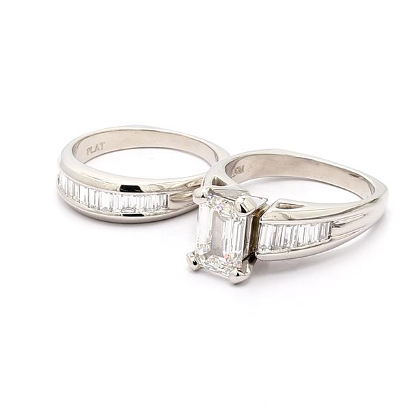 Platinum Diamond Wedding Set, 1.00 ct tw – view 4