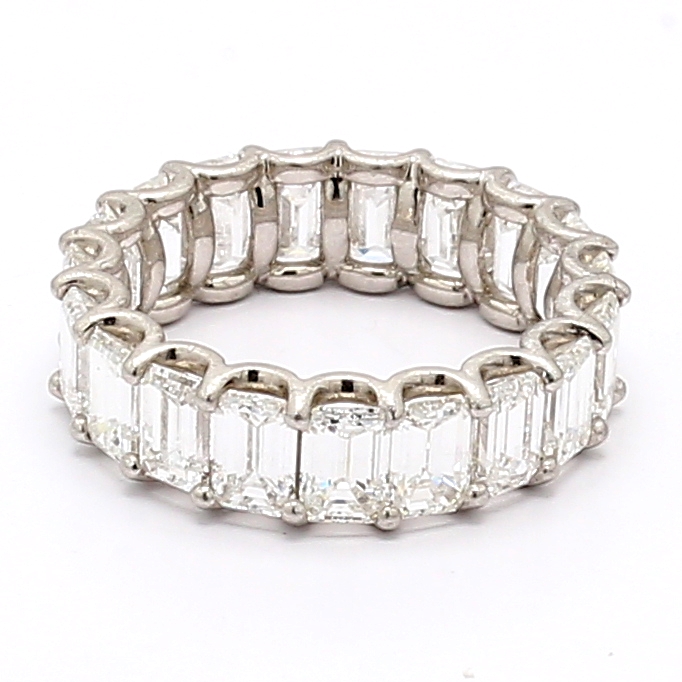 Platinum Emerald-Cut Diamond Band, 5.84 ct tw