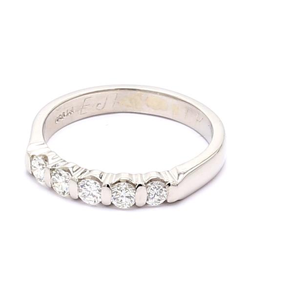 Platinum Five-Stone Diamond Band, 0.35 ct tw