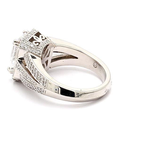 Platinum Halo Diamond Semi-Mount, 0.72 ct tw – view 3
