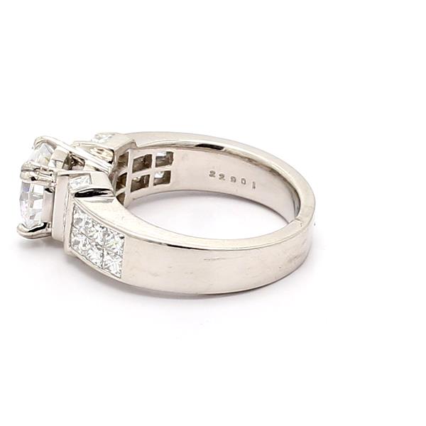Platinum Princess-Cut Diamond Semi-Mount, 1.35 ct tw – view 4
