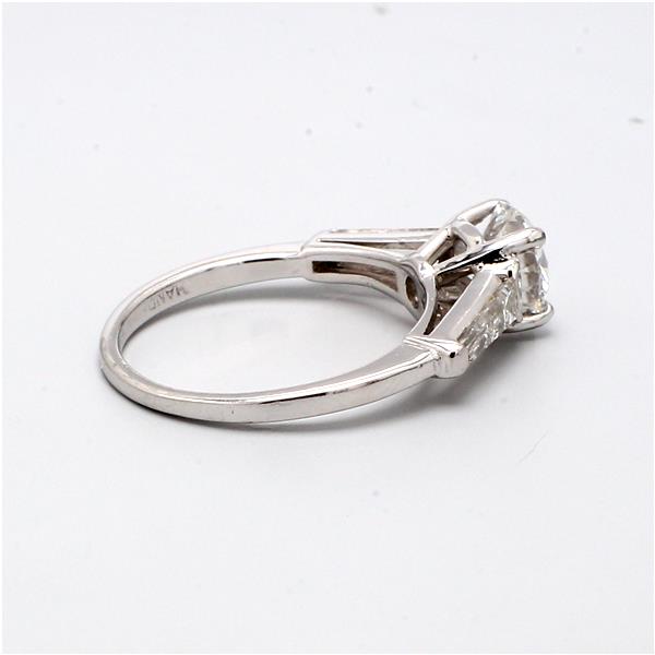 Platinum Tapered Baguette Diamond Semi-Mount, 0.50 ct tw – view 3