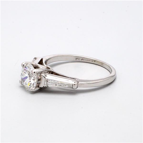 Platinum Tapered Baguette Diamond Semi-Mount, 0.50 ct tw – view 4