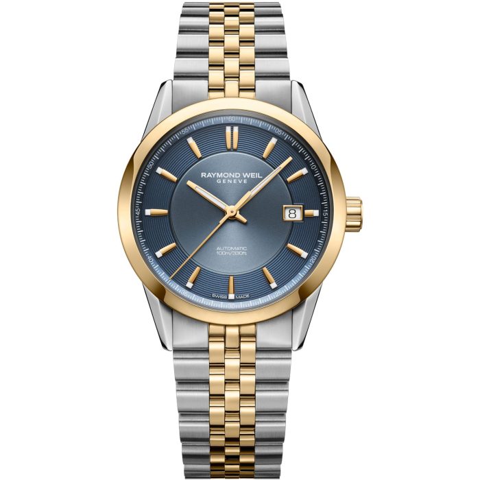 Raymond Weil Freelancer 38mm Two-Tone Sunray Blue Dial