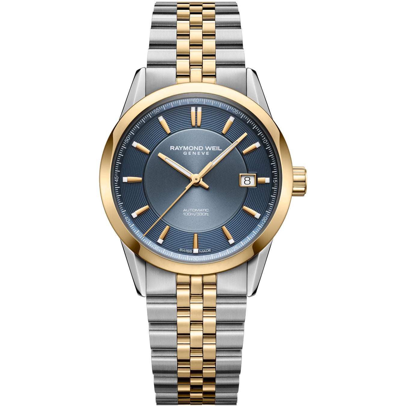 Raymond Weil Freelancer 38mm Two-Tone Sunray Blue Dial