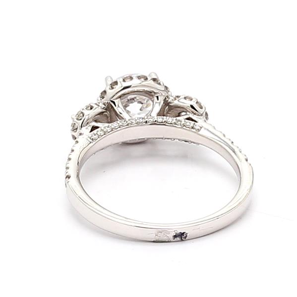 Ritani 18K White Gold Halo Diamond Semi-Mount, 0.69 ct tw – view 4