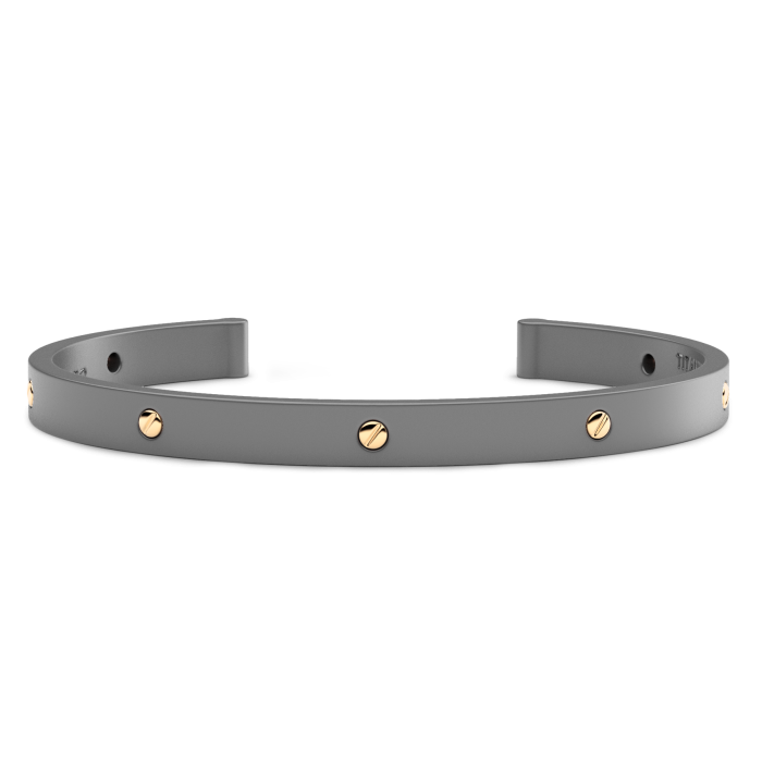 Zancan Eternity Titanium 18k Yellow Gold and Titanium Bracelet