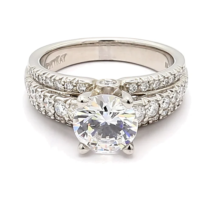 Scott Kay Platinum Diamond Semi-Mount, 0.76 ct tw