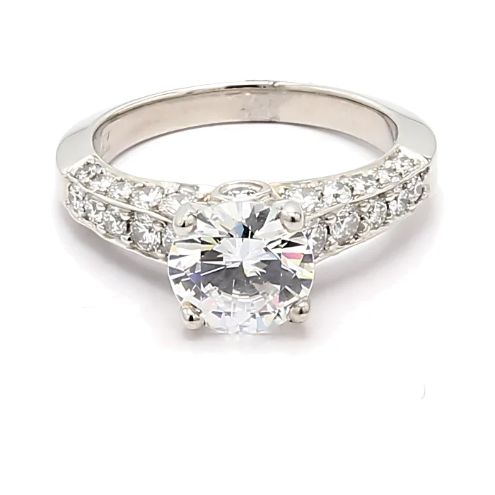 Scott Kay Platinum Pavé Diamond Semi-Mount, 0.96 ct tw