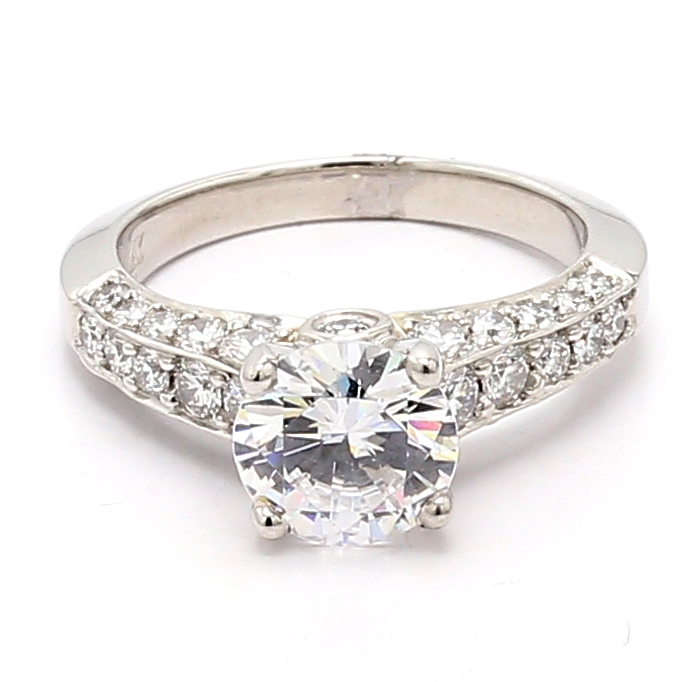 Scott Kay Platinum Pavé Diamond Semi-Mount, 0.96 ct tw