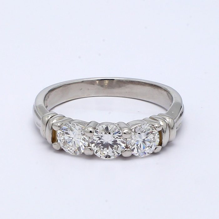 Scott Kay Platinum Three-Stone Diamond Band, 1.08 ct tw