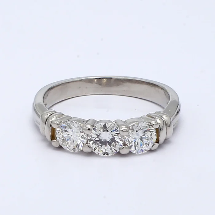 Scott Kay Platinum Three-Stone Diamond Band, 1.08 ct tw