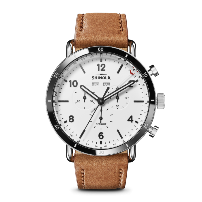 Shinola Canfield Sport Chronograph 45mm White Dial