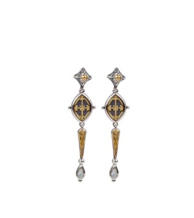 Konstantino Sterling Silver and 18k Yellow Gold Mother-of-Pearl Earrings