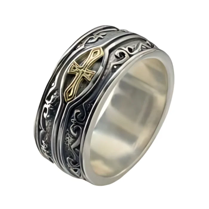 Konstantino Sterling Silver and 18k Yellow Gold Ring