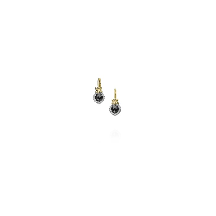Vahan 14k Gold & Sterling Silver Black Onyx And Diamond Earrings