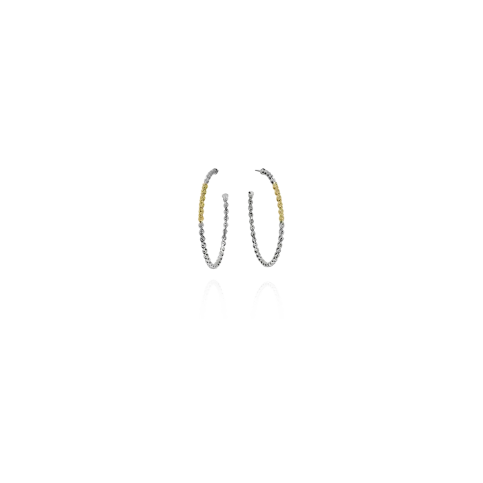 Vahan 14k Gold & Sterling Silver Hoop Earrings