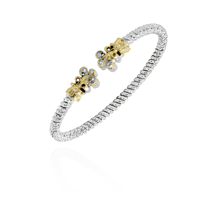 Vahan 3mm 14k Gold & Sterling Silver Bracelet