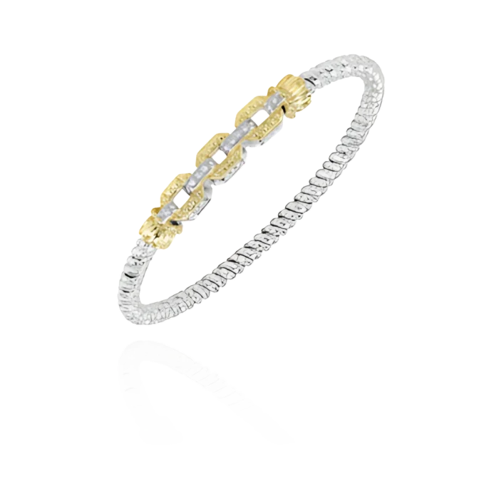 Vahan 3mm 14k Gold & Sterling Silver Link Bracelet