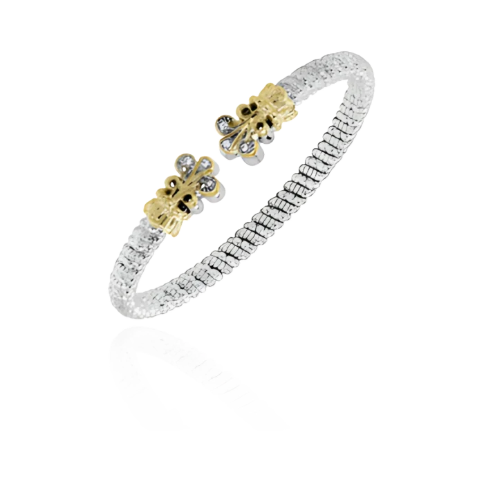 Vahan 4mm 14k Gold & Sterling Silver Bracelet