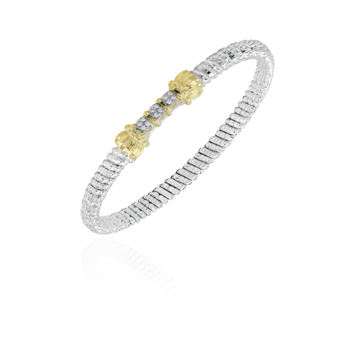Vahan 4mm 14k Gold & Sterling Silver Bracelet
