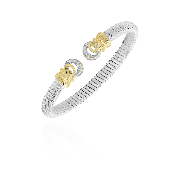Vahan 6mm 14k Gold & Sterling Silver Bracelet