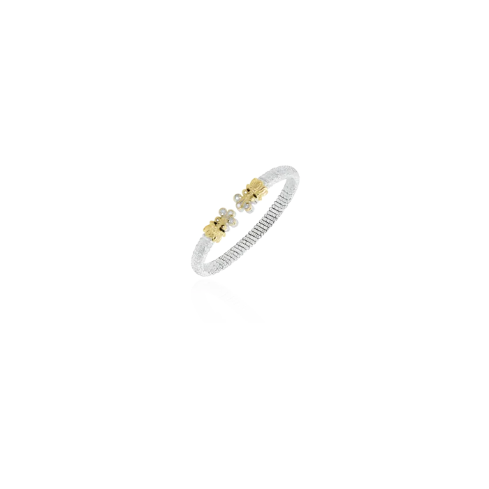 Vahan 6mm 14k Gold & Sterling Silver Bracelet