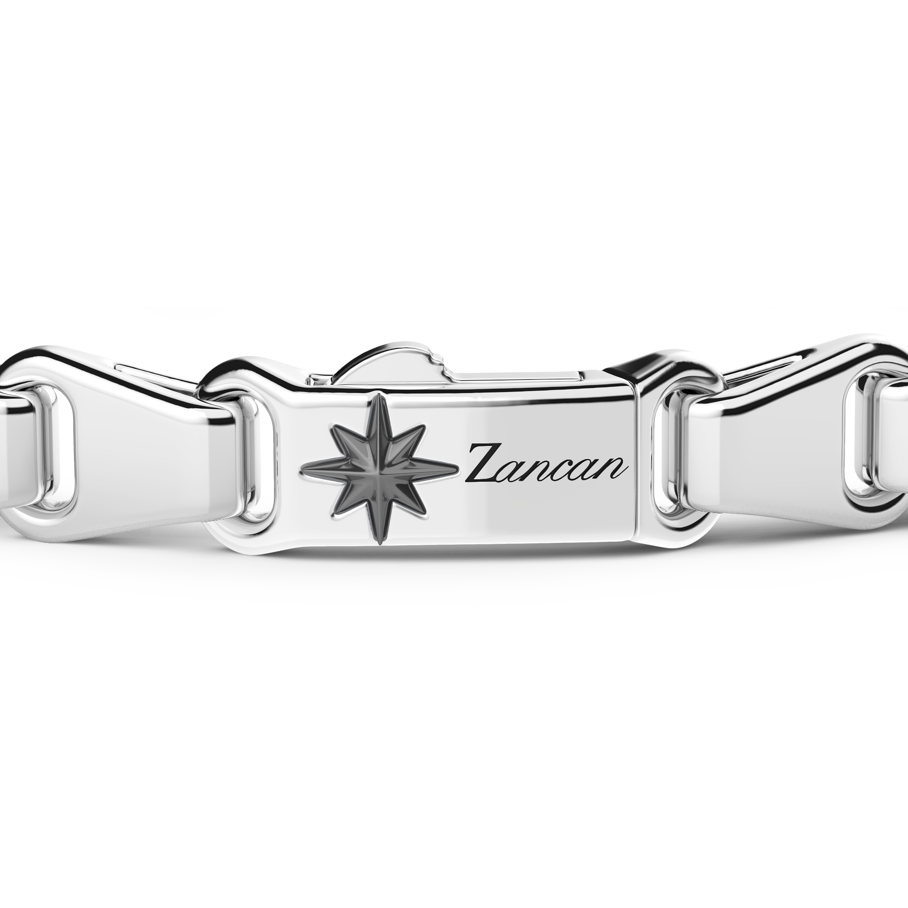 Zancan Cosmopolitan Luxury Sterling Silver Black Spinel Tag Bracelet